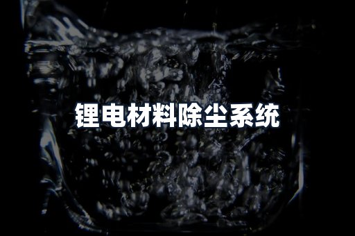 锂电材料除尘系统